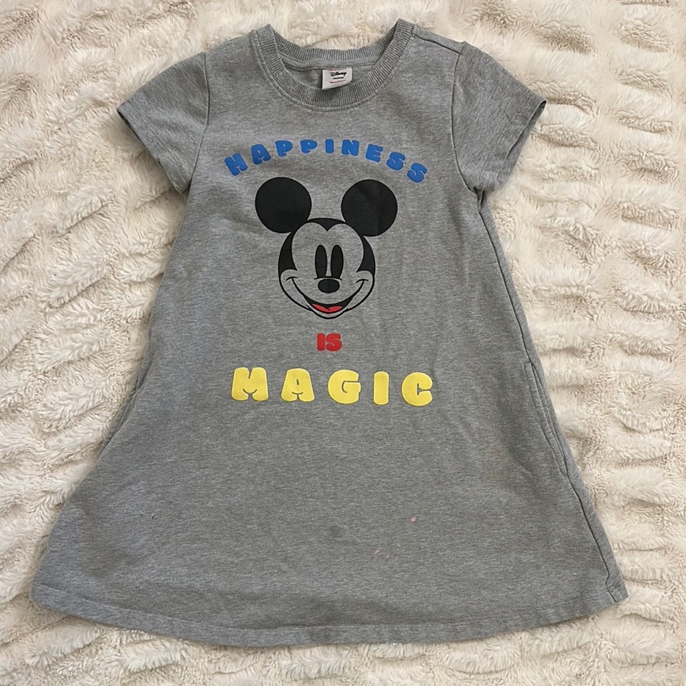Hanna Andersson Disney Kids Gray Mickey Mouse Dress